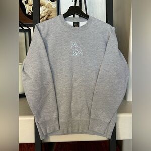 Octobers Very Own OVO Owl Logo Gray Logo Crewneck Sweatshirt Size Small